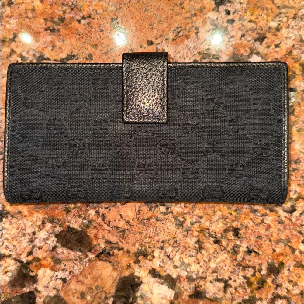 Gucci Long Wallet Canvas GG Wallet Long Authentic - Picture 2 of 8
